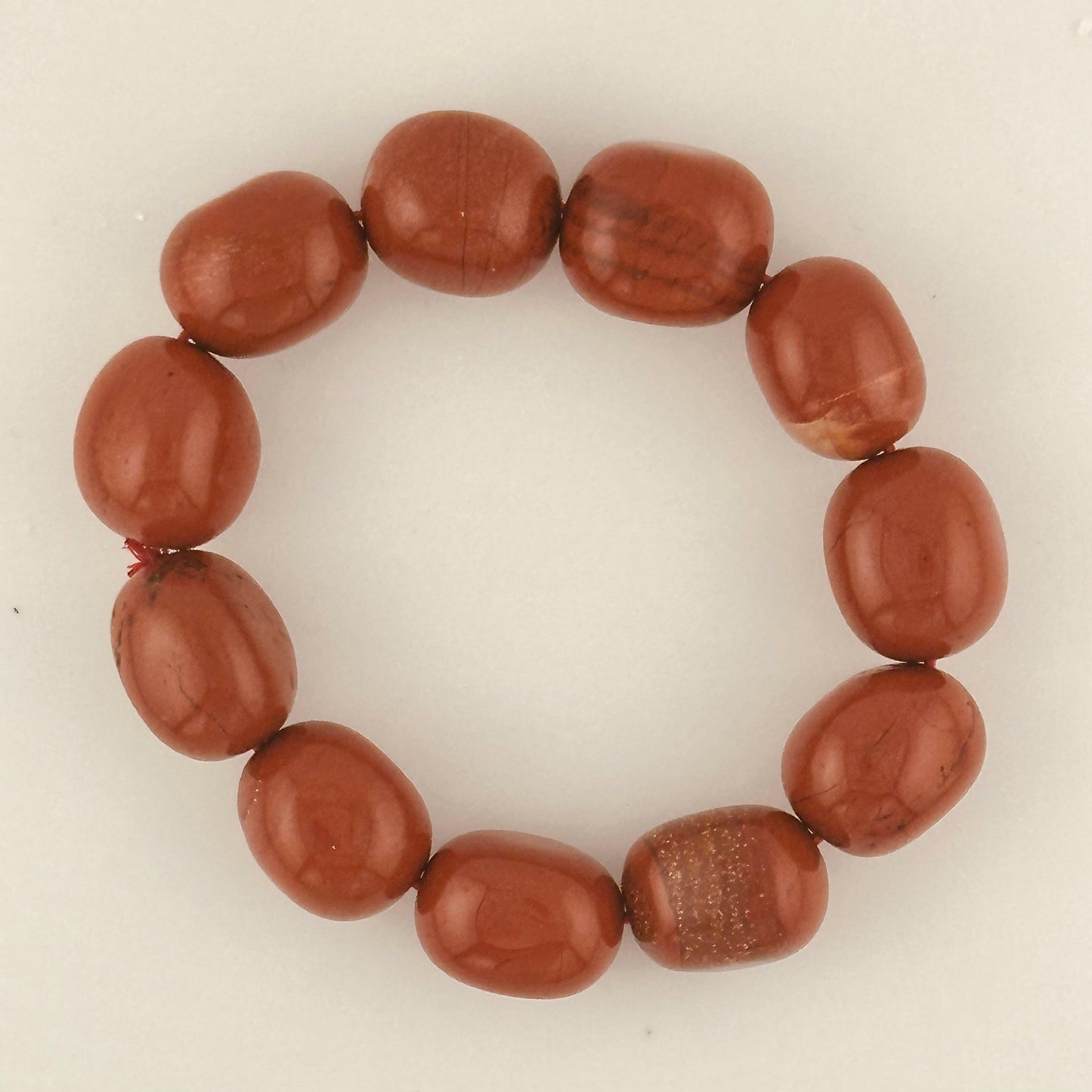 Root Chakra Bracelet in Red Jasper for Grounding and stability. Red jasper is a root chakra stone, and helps to balance the emotional energy in the body. It eases emotional stressors, making it a wonderful gemstone for strengthening your grounding.