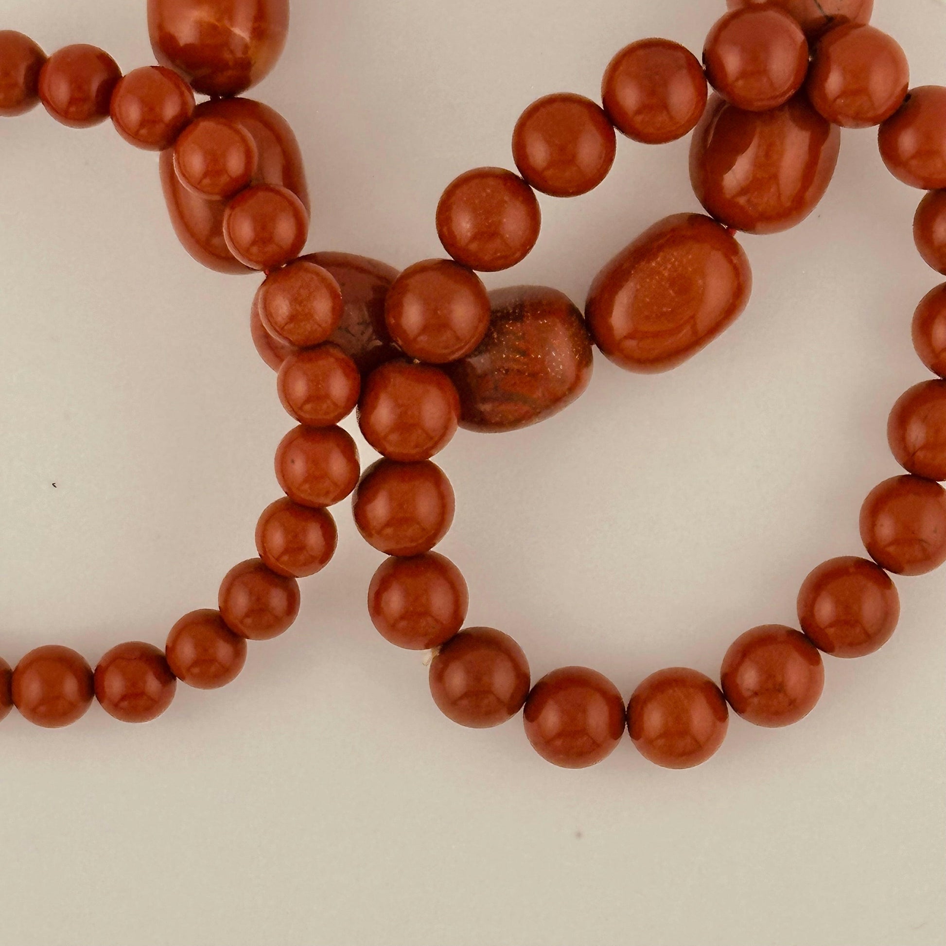 Root Chakra Bracelet in Red Jasper for Grounding and stability. Red jasper is a root chakra stone, and helps to balance the emotional energy in the body. It eases emotional stressors, making it a wonderful gemstone for strengthening your grounding.
